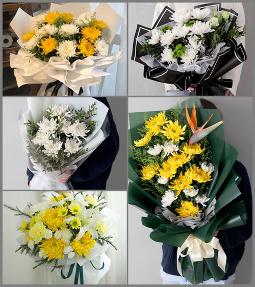 山东青岛平度市店子镇后王家村白事花束代送